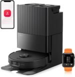 roborock Qrevo Edge S5A Saugroboter mit Wischfunktion,Dual Anti-Tangle-System,18.500Pa,FlexiArm Design Kantenreinigung, Hebarem Wischmopp,75℃ Heißwasser-Moppwäsche (Schwarz)