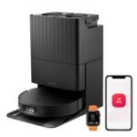 roborock Qrevo Edge S5A Saugroboter mit Wischfunktion,Dual Anti-Tangle-System,18.500Pa,FlexiArm Design Kantenreinigung, Hebarem Wischmopp,75℃ Heißwasser-Moppwäsche (Schwarz)