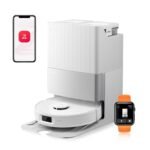roborock Qrevo Edge S5A Saugroboter mit Wischfunktion,Dual Anti-Tangle-System,18.500Pa,FlexiArm Design Kantenreinigung, Hebarem Wischmopp,75℃ Heißwasser-Moppwäsche (Schwarz)