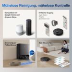 ECOVACS DEEBOT T30S PRO Saugroboter mit Wischfunktion, 11.000 Pa, ZeroTangle Technologie, 70°C heißes Wasser Wischen beim Waschen, TruEdge™ Kantenwischen, 6.400mAh Batterie, AI-Hindernisvermeidung