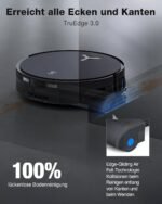 ECOVACS X12 OMNICYCLONE Saugroboter mit Wischfunktion, Blast & 22.000 Pa, FocusJet-System zur Fleckenvorlösung, OZMO Roller 3.0, Ausfahrender Wischmopp, PureCyclone 2.0 Auto-Entleerung, Silberschwarz