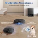 ECOVACS DEEBOT T30S PRO Saugroboter mit Wischfunktion, 11.000 Pa, ZeroTangle Technologie, 70°C heißes Wasser Wischen beim Waschen, TruEdge™ Kantenwischen, 6.400mAh Batterie, AI-Hindernisvermeidung