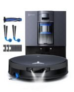 ECOVACS X12 OMNICYCLONE Saugroboter mit Wischfunktion, Blast & 22.000 Pa, FocusJet-System zur Fleckenvorlösung, OZMO Roller 3.0, Ausfahrender Wischmopp, PureCyclone 2.0 Auto-Entleerung, Silberschwarz