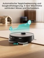 Lefant M3 Ultra Saugroboter mit Wischfunktion,23000Pa,LiDAR Navigation,No-Go-Zone,Multi-Floor Mapping,Vermeiden von Hindernissen,Selbstreinigende Bürstenwalze,Anheben des Wischmopps,Schwarz