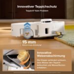 roborock Qrevo Curv 2 Flow Saugroboter mit Wischfunktion, SpiraFlow-Wischwalze mit Selbstreinigung, 20.000 Pa Saugkraft, Dual Anti-Tangle System, intelligenter Teppichschutz, All-in-One Dock