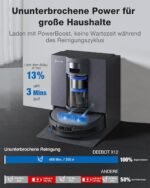 ECOVACS X12 OMNICYCLONE Saugroboter mit Wischfunktion, Blast & 22.000 Pa, FocusJet-System zur Fleckenvorlösung, OZMO Roller 3.0, Ausfahrender Wischmopp, PureCyclone 2.0 Auto-Entleerung, Silberschwarz