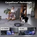 NARWAL Flow 2 Saug- und Wischroboter mit All-in-One-Station, FlowWash-Wischsystem mit 60 °C Heißwasser, 31.000 Pa Saugkraft, CarpetFocus™-Technologie, 100 °C Moppwäsche und 60 °C Heißlufttrocknung