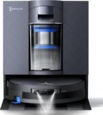 ECOVACS X12 OMNICYCLONE Saugroboter mit Wischfunktion, Blast & 22.000 Pa, FocusJet-System zur Fleckenvorlösung, OZMO Roller 3.0, Ausfahrender Wischmopp, PureCyclone 2.0 Auto-Entleerung, Silberschwarz