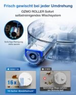 ECOVACS DEEBOT T80 Omni Saugroboter mit Wischfunktion, 18.000 Pa, OZMO Roller Wischwalze mit kontinuierlicher Frischwasser-Selbstreinigung, ZeroTangle 3.0, Moppwäsche mit 40-75℃ heißem Wasser, Weiß