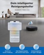 ECOVACS X12 OMNICYCLONE Saugroboter mit Wischfunktion, Blast & 22.000 Pa, FocusJet-System zur Fleckenvorlösung, OZMO Roller 3.0, Ausfahrender Wischmopp, PureCyclone 2.0 Auto-Entleerung, Silberschwarz
