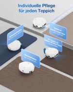 ECOVACS DEEBOT T80 Omni Saugroboter mit Wischfunktion, 18.000 Pa, OZMO Roller Wischwalze mit kontinuierlicher Frischwasser-Selbstreinigung, ZeroTangle 3.0, Moppwäsche mit 40-75℃ heißem Wasser, Weiß