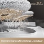 Mova V50 Ultra Complete Saugroboter mit Wischfunktion 24.000 Pa, 6cm Hindernisüberwindung, Liftable Navigation+RGB AI+LED, 80℃ Heißwasserwäsche & 63℃ Selbsttrocknung, DuoSolution System, Tricut Bürste